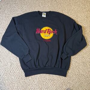Black Hard Rock Cafe Cozumel Men’s XL Pullover Crewneck‎ Sweatshirt Embroidered